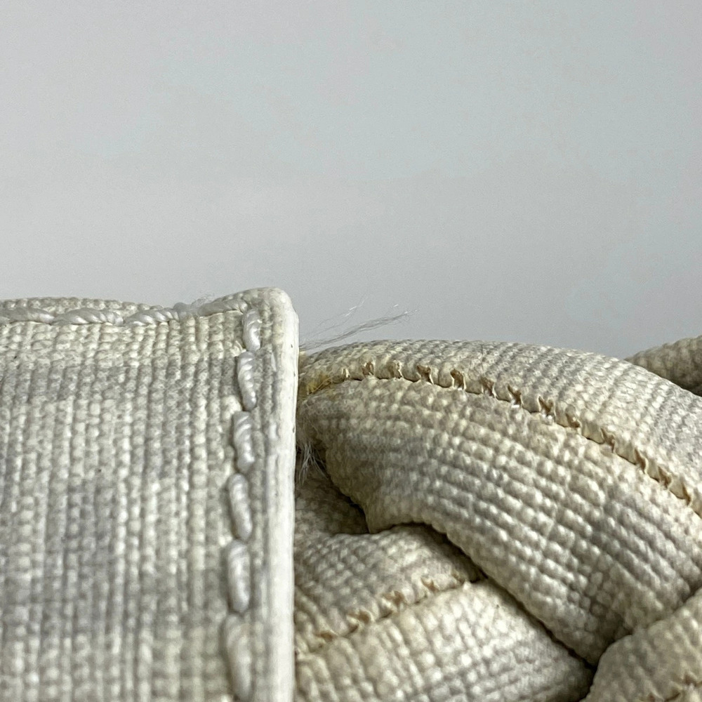 Fendi Zucchino Shoulder Bag Hobo Canvas White - Picture 3 of 6
